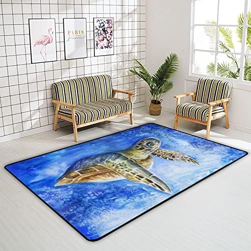 זוחל צב מחצלת משחק שטיח מקורה באוקיאנוס לסלון חדר שינה חינוכי חינוך חינוכי רצפת שטיחים שטיחים 80x58in