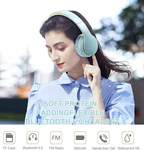 אני אוהב e Ifecco אוזניות Bluetooth אלחוטיות אוזניות סטריאו Hifi מתקפלות עם מיקרופון מובנה ומכרי אוזניים חלבון