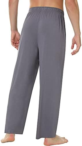 מכנסי פיג'מה במבוק של נאצ'ילה מכנסיים שינה רכה תחתון טרקלין מכנס גבוה משיכת כיסים בתוספת מכנסי טרנינג בגודל S-XXL