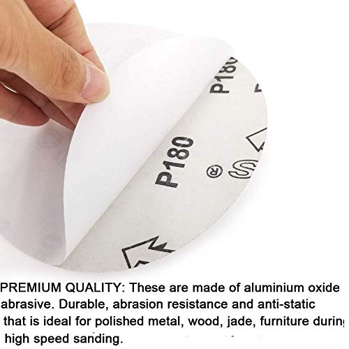 דיסקי מלטש PSA בגודל 8 אינץ ', נייר זכוכית אלומיניום אלומיניום עצמאי מגוון אלומיניום 60 80 120 180