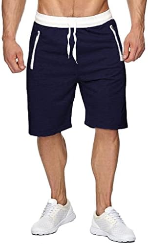 מכנסי ספורט אתלטים של FLDY גברים עם כיסי רוכסן אימונים מפעילים מכנסיים קצרים מכנסיים קצרים כותנה