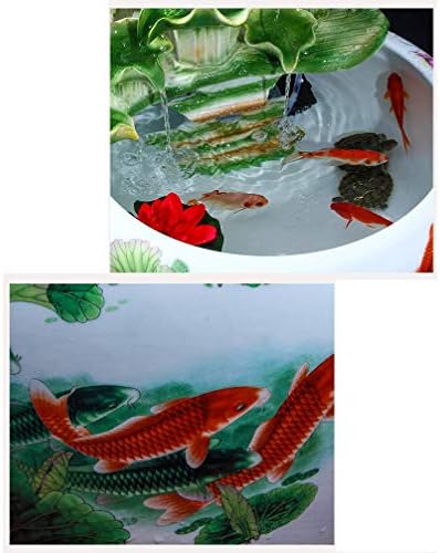 קרמיקה דגי טנק מים מזרקת קישוט סלון בית שולחן עבודה ביתי אקולוגי דשא טנק