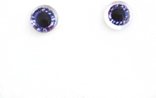 זוג זוג 6 ממ של בובה סגולה כהה ומעוררת עיניים זכוכית קבורוכונים שטוחים