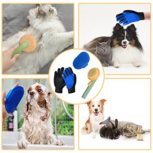מברשת כפפות טיפוח חתולים של GJEESE, כלי מסיר שיער לחיות מחמד, מסיר פרווה לשיער כלב לשימוש חוזר לשטיח, ריהוט,
