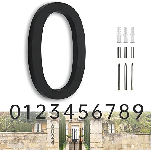 מספרי כתובות למספרי בתים לחיצוני בית צף מודרני מספר 7 אינץ 'רחוב שחור מספר כתובת שלט - מספרי דלתות גדולים מספר