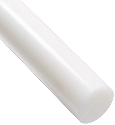 HDPE צפיפות גבוהה פוליאתילן עגול מוט, קוטר 50 ממ לבן שקוף x 300 ממ אורך כיתה A PE 500
