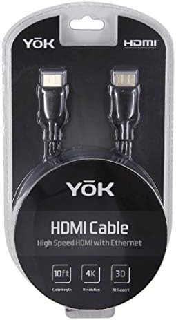 יוק 10 רגל HDMI 2.0 כבל פרימיום - נהדר למשחקים, סרטים ועוד.