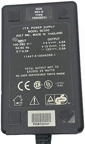I.T.E. SC300 מתאם AC אספקת חשמל TB0000F01 K100463 W/P.CORD SC300 AC מתאם חשמל אספקת חשמל TB0000F01