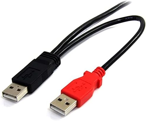Startech.com 6 ft usb y כבל לכונן קשיח חיצוני - USB A עד מיני B - כבל USB - USB ל- MINI -USB סוג B -
