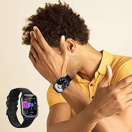 CQCCYD Smart Watch תומך בשיחות Bluetooth, הקלטת כושר של שעון חכם 1.9 לטלפונים של אנדרואיד ו-