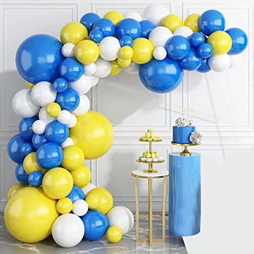 ערכת בלון בלון לבן צהוב כחול חות as Balloons Balloon