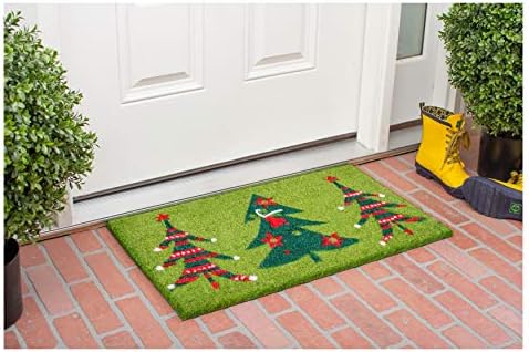 קאלווי מילס 120981729 שטיח דלת שלישיית חג המולד, 17 איקס 29, ססגוניות