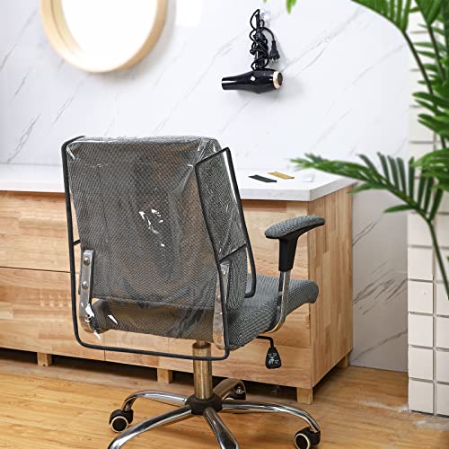 HOLLERY 4 PCS כיסא מלבן כיסוי גב מונע ספא סלון פלסטיק ברורה לריפוד מכתמים וללבוש מתאים לרוב כסאות הסלון הסטנדרטיים