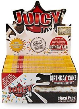 ניירות גלגול בטעמים של ג 'וסי ג' יי-טעם עוגת יום הולדת-גודל עליון בגודל קינג סייז